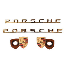 Load image into Gallery viewer, SC16 - OEM "Porsche" Script & Correct Flat Small Crest Emblem Kit