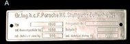 Original style 550 Spyder Vin ID plate