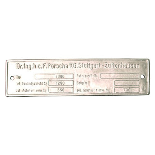 SC5.1 - Blank VIN ID Plate – FIBERSTEEL