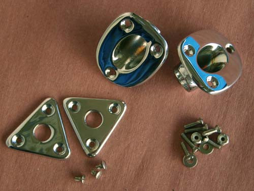 HA41 - Capot avant en acier inoxydable poli et couvercle de loquet arrière à clapet 4 pièces pour réplique Porsche 550 Spyder