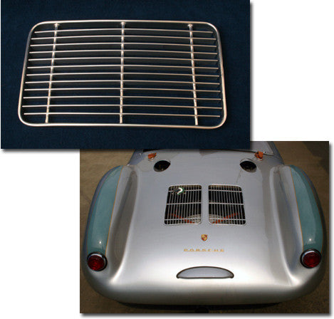 BO12 - Calandre moteur incurvée en aluminium pour voitures Porsche 550 Spyder Replica et Porsche 356 Open Top