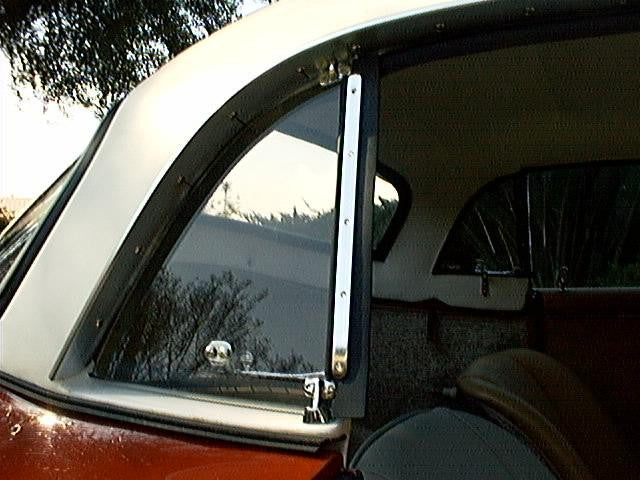 Photo of an installed quarter window.