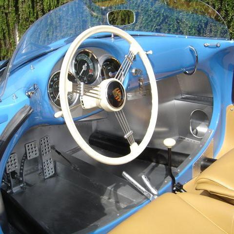 DLK1 - Kit 4PC de boucles de tableau de bord en acier inoxydable poli pour réplique Porsche 550 Spyder